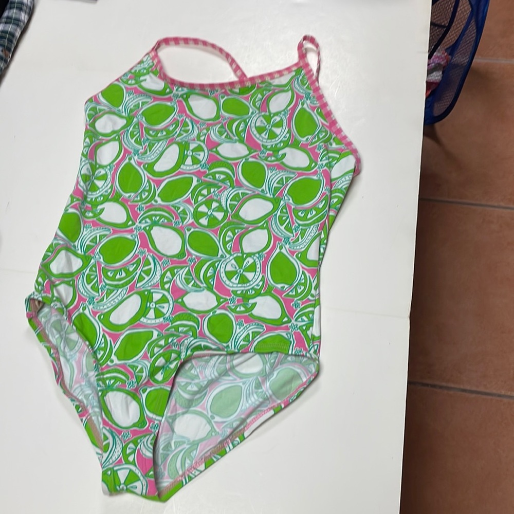 Lily Pulitzer one piece girls bathing suit size 16.